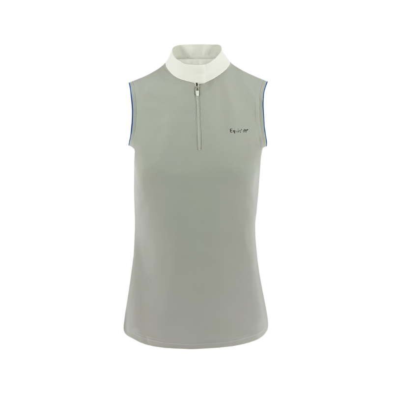 Pro Series - Mouwloze polo equit'm gris