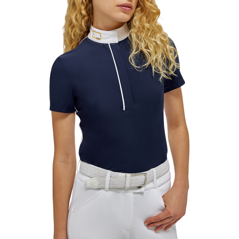 RG Italy - Polo de concours manches courtes femme Competition marine | - Ohlala