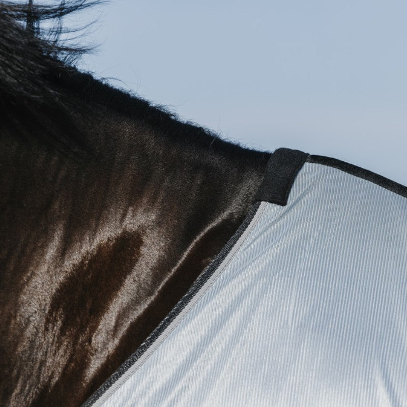 Riding World - Graues Mesh-Bauch Fliegenhemd 