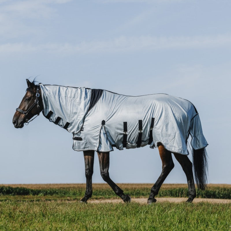 Riding World - Grijze mesh Combo Belly vliegenwerende shirt 