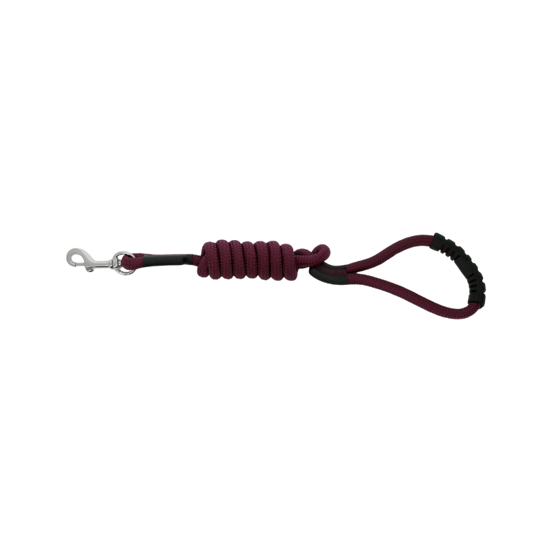 Riding World - Hondenriem met handvat Lucky bordeaux 
