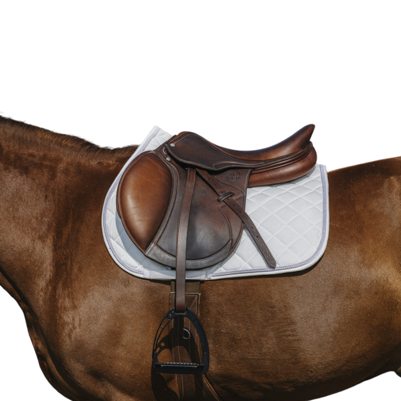 Riding World - Tapis de selle Velours blanc