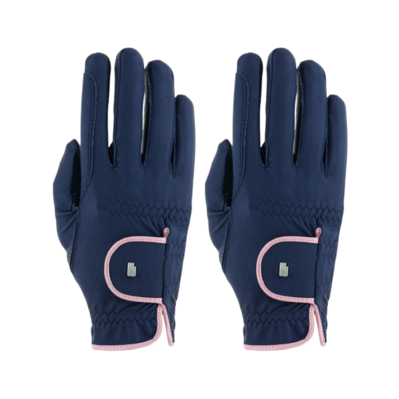 Roeckl - Gants d'équitation Lona marine/ rose