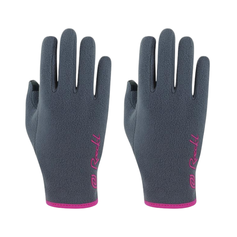 Roeckl - Gants enfant Noville Junior gris/ rose