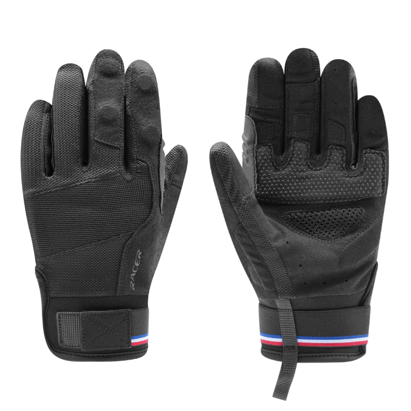 Racer - Gants d'équitation amovible Dévotion noir