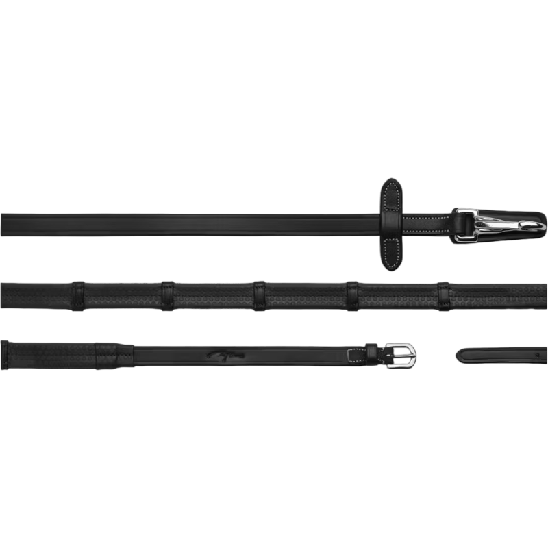Dyon - Gummi-Riemen 5/8 mit Stoppern und schwarzem Karabiner 