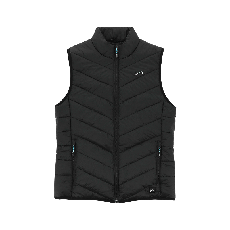 Riding World - Unisex verwarmd mouwloos jack Royal zwart 