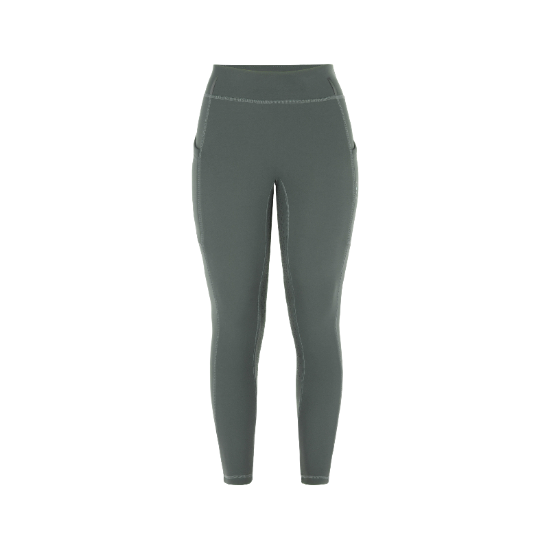 Riding World - Women's polar riding leggings Volga gray/green 