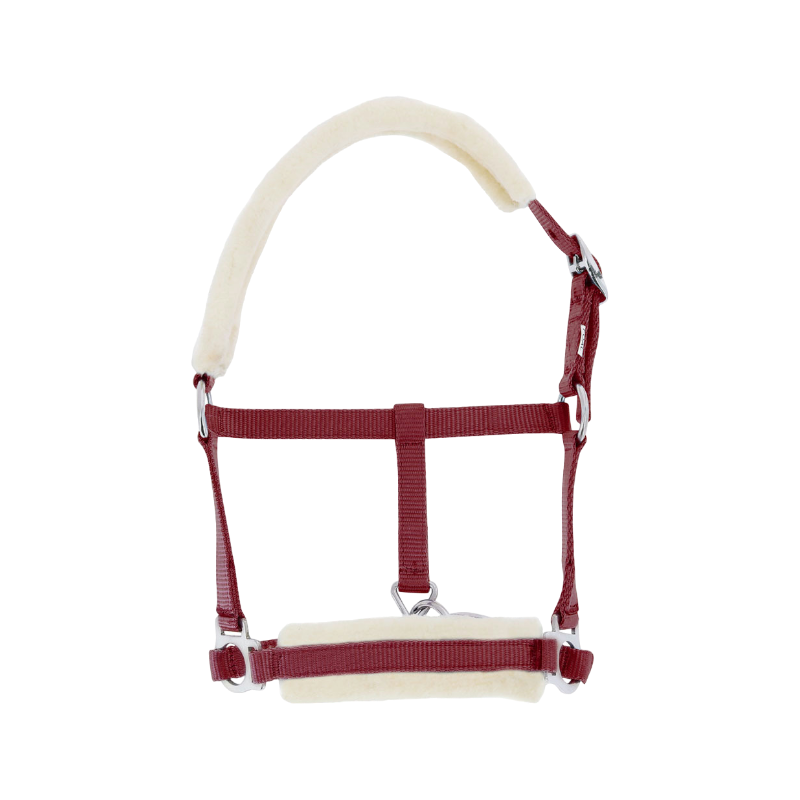 Riding World - Synthetic foal halter Burgundy sheep