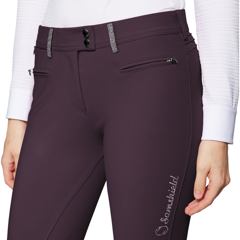 Samshield - Pantalon d'équitation femme Adèle aubergine