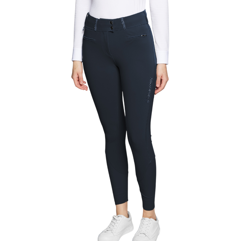 Samshield - Pantalon d'équitation femme Claranova marine full grip