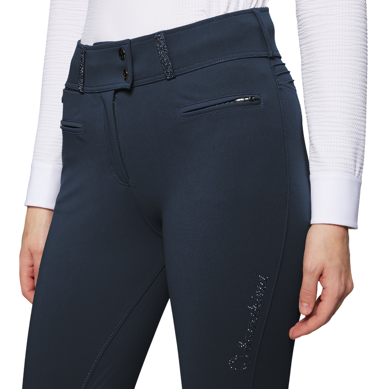 Samshield - Pantalon d'équitation femme Claranova marine full grip