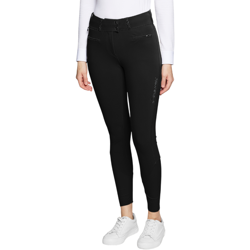 Samshield - Pantalon d'équitation femme Claranova noir full grip