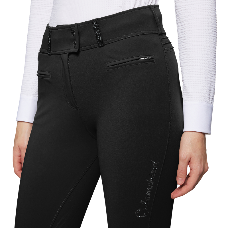 Samshield - Pantalon d'équitation femme Claranova noir full grip
