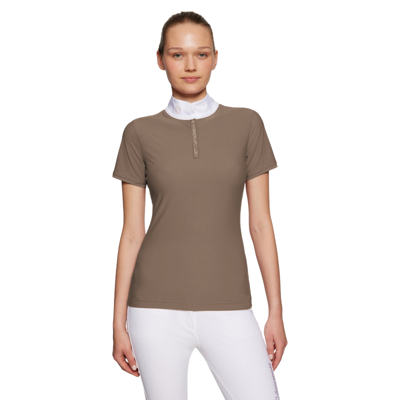 Samshield - Dameswedstrijdpoloshirt met korte mouwen Roxy Premium camel 