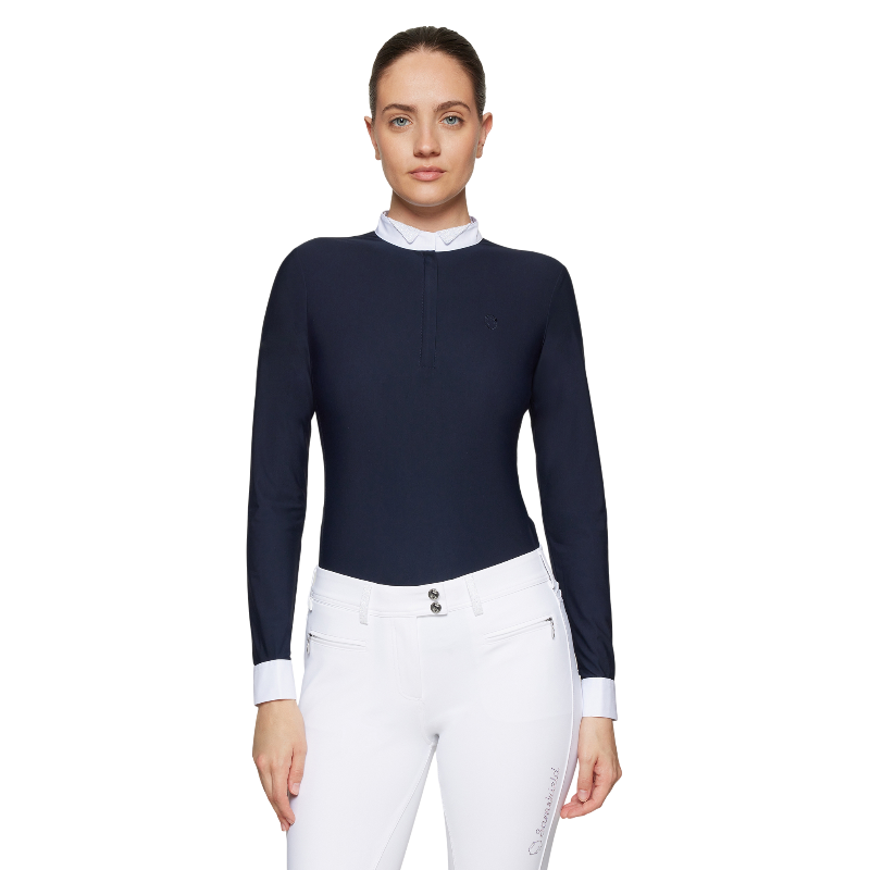Samshield - Polo de concours manches longues femme Ornella marine