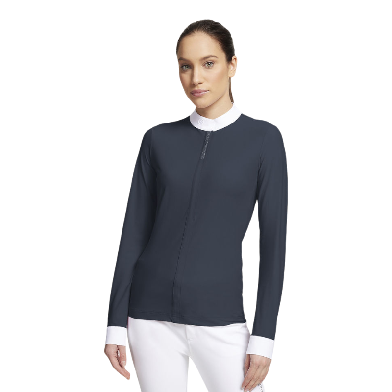 Samshield - Polo de concours manches longues femme Roxane Premium marine