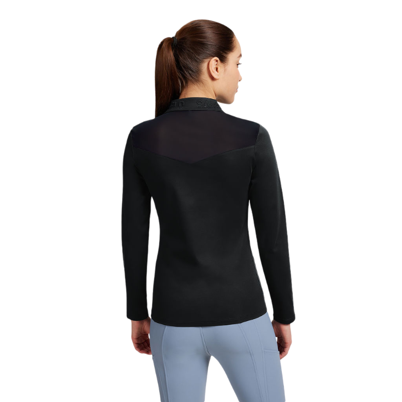 Samshield - Polo manches longues femme Lucie noir mesh