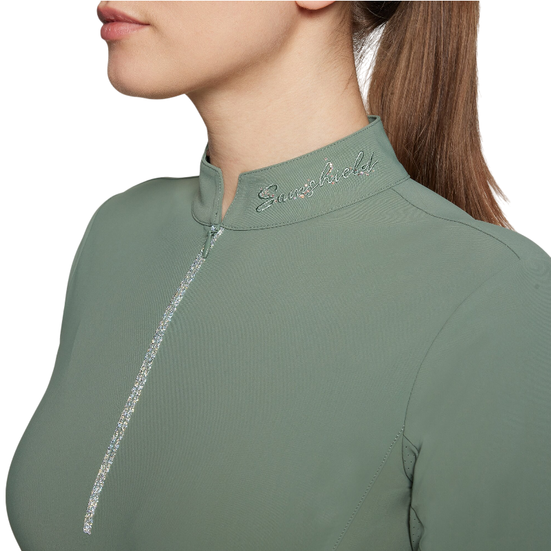 Samshield - Technisch T-shirt met lange mouwen voor vrouwen Brunella pistaccio 