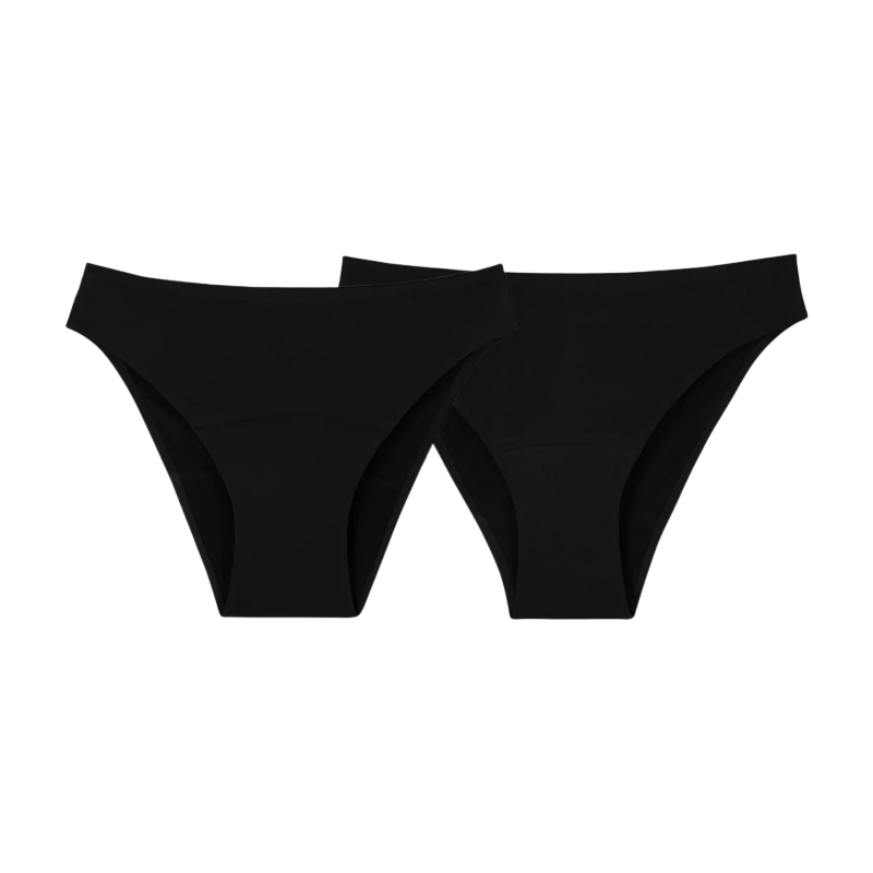 Smoon - Pack of menstrual panties for girls with heavy and medium flow black x2 