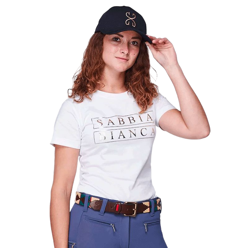 Sabbia Bianca - Diane weißes Damen-Kurzarm-T-Shirt