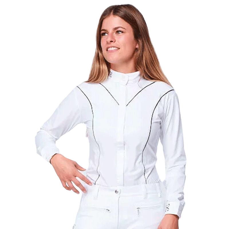 Sabbia Bianca - Women's long-sleeved shirt Lucine white