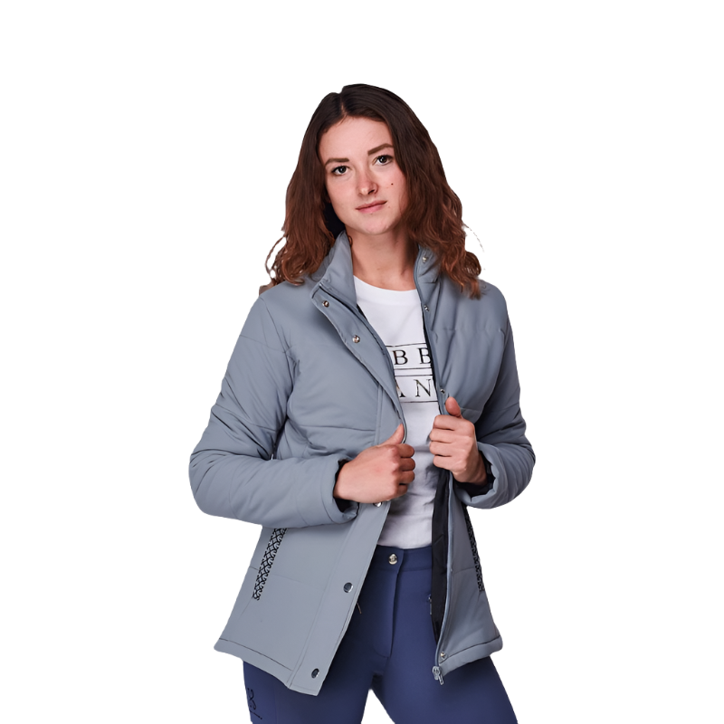 Sabbia Bianca - Manteau manches longues col montant femme Hera gris