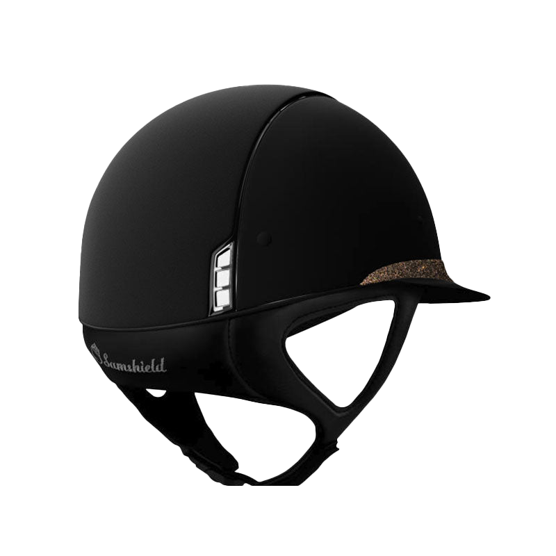 Samshield - Casque Miss Shadowmatt crystal fabric éclipse noir (avec mousse)