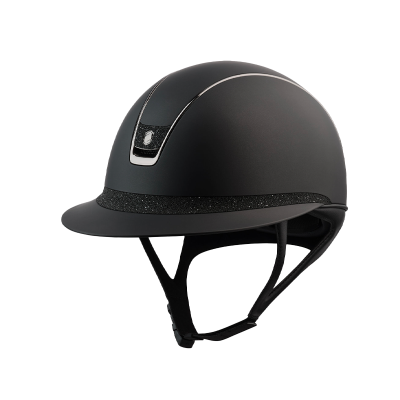 Samshield - Casque d'équitation Miss Shield 2.0 Shadowmatt  noir Crystal Fabric noir