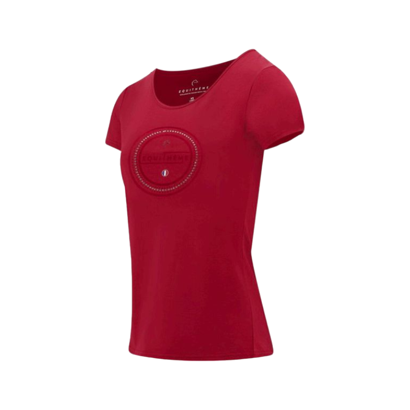 Equithème - T-shirt manches courtes femme Anna cerise | - Ohlala