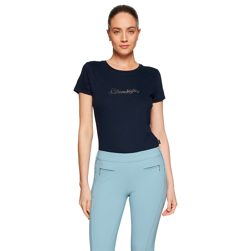 Samshield - T-shirt manches courtes femme Sylvia marine | - Ohlala