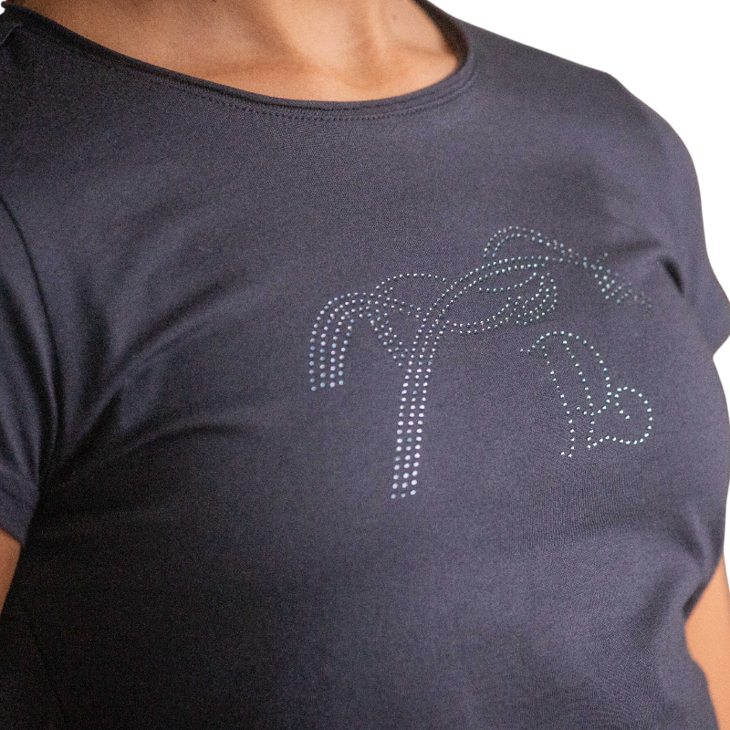 Eden by Pénélope - T-shirt manches courtes enfant Iconic Strass marine | - Ohlala