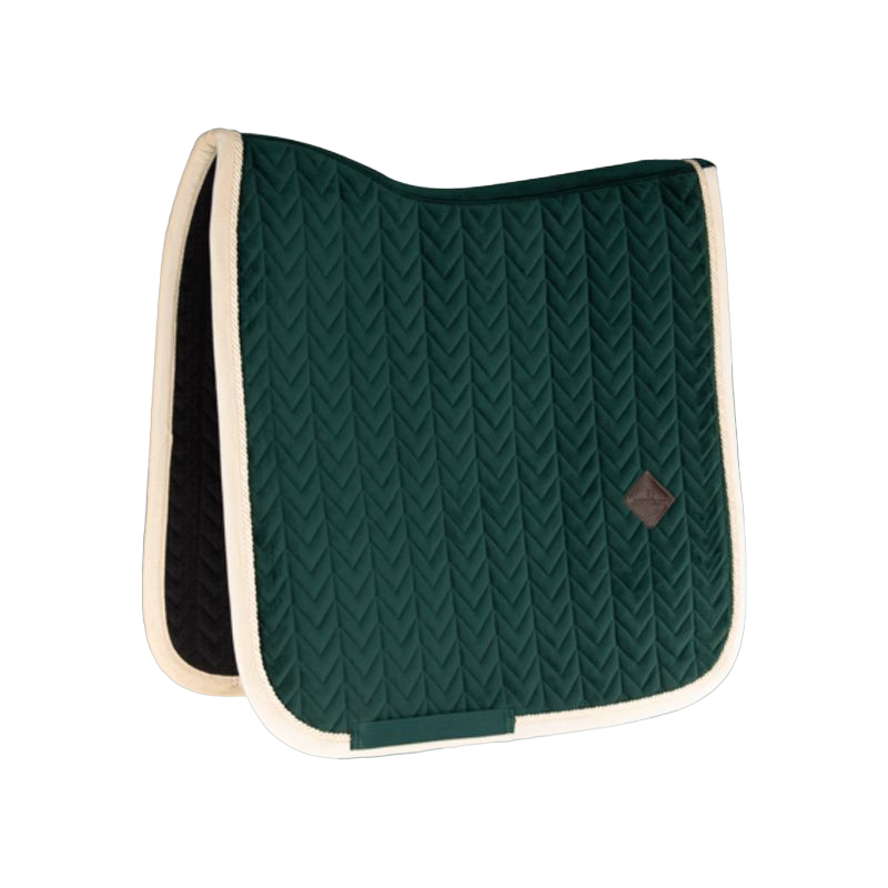 Kentucky Horsewear - Tapis de dressage velvet contrast vert sapin | - Ohlala