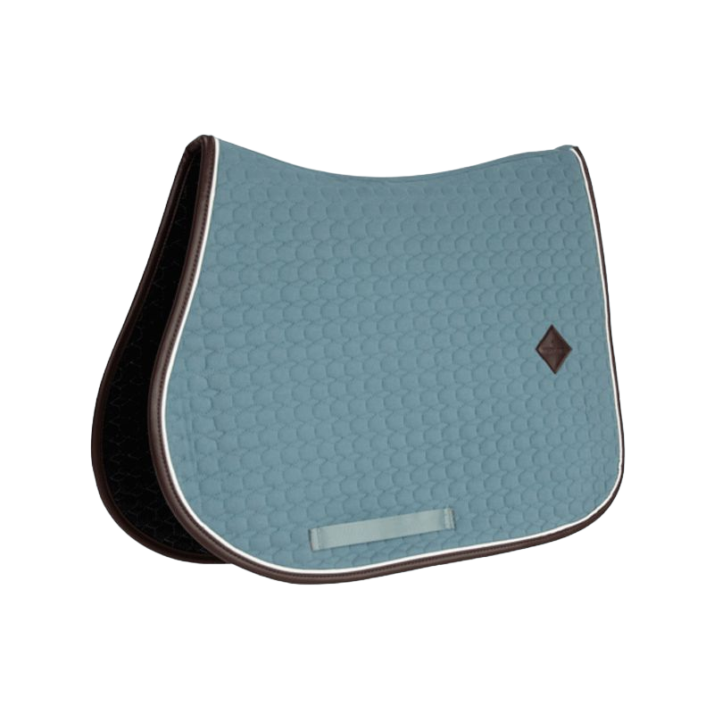 Kentucky Horsewear - Tapis de selle classic leather dusty blue | - Ohlala