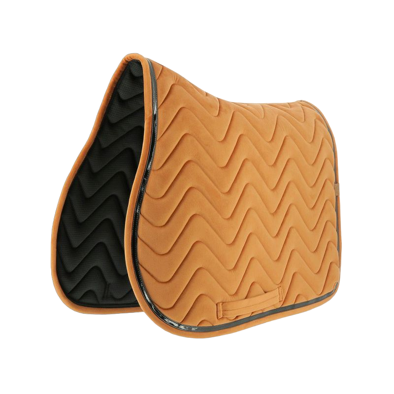 Equithème - Tapis de selle Glossy orange | - Ohlala