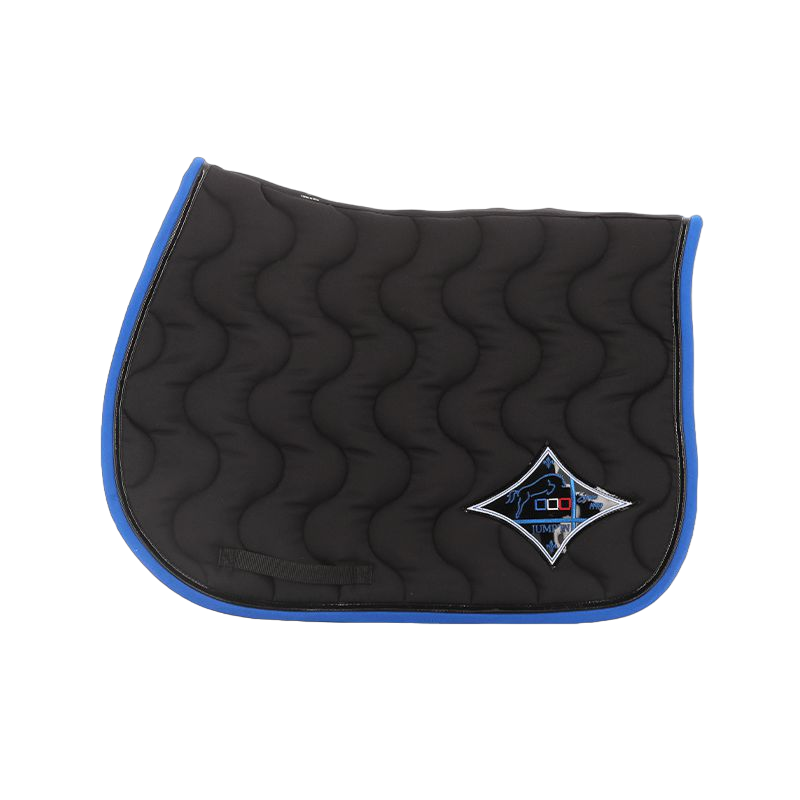 Jump'In - Tapis de selle Noir / Noir / Bleu roi | - Ohlala