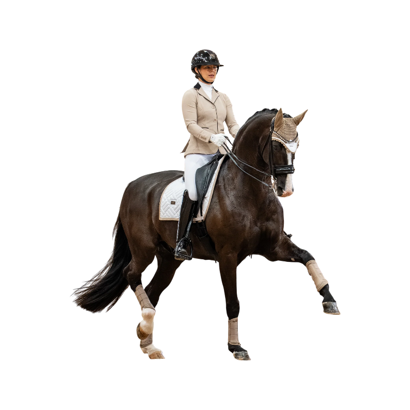 Equestrian Stockholm - Tapis de dressage Mordern White blanc/ sand