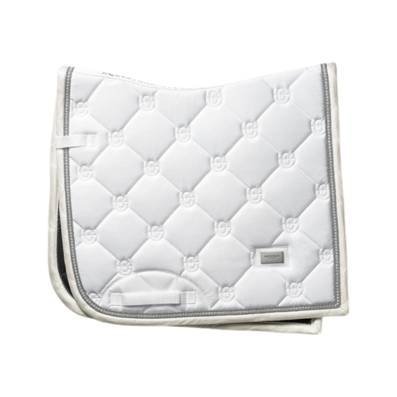 Equestrian Stockholm - Tapis de dressage Timeless White Glimmer blanc