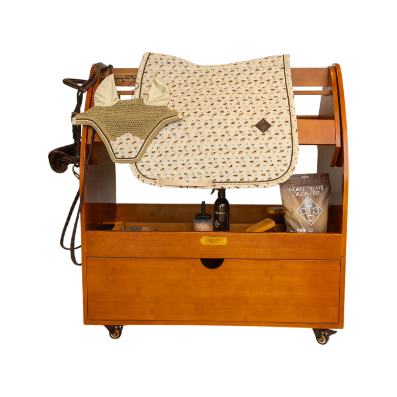 Kentucky Horsewear - Tapis de dressage Velvet imprimé cheval beige | - Ohlala