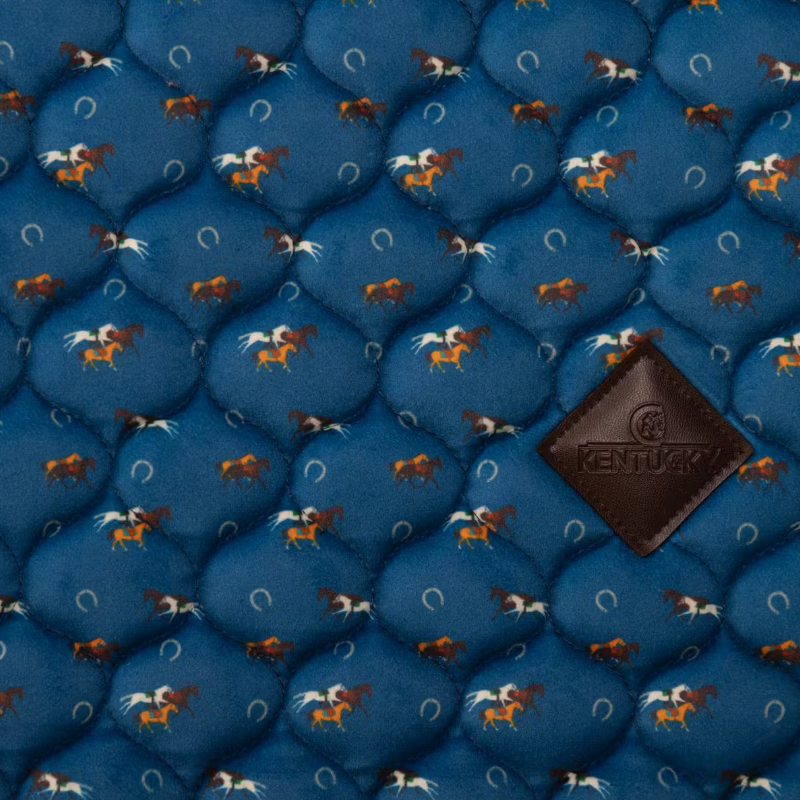 Kentucky Horsewear - Tapis de dressage Velvet imprimé cheval marine | - Ohlala