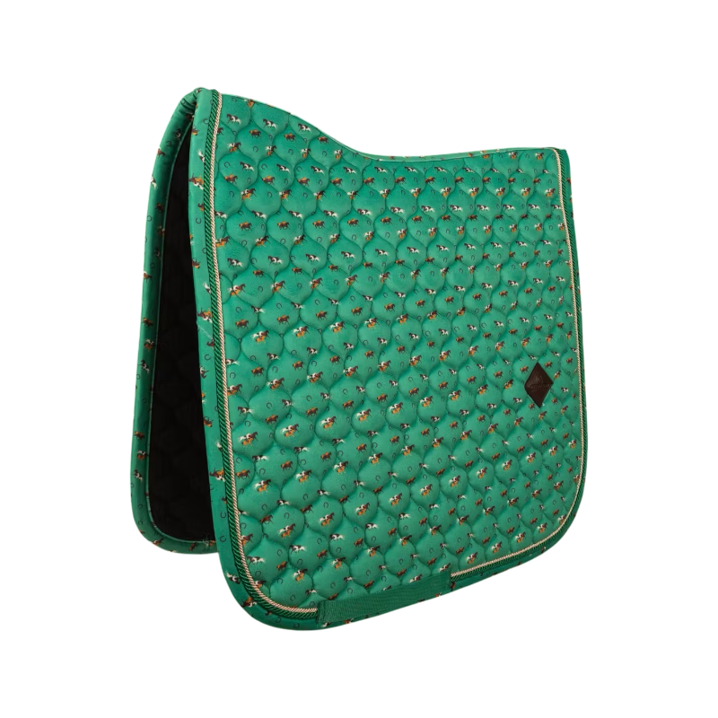 Kentucky Horsewear - Tapis de dressage Velvet imprimé cheval vert | - Ohlala