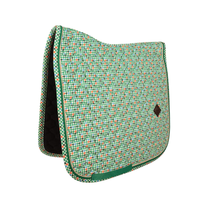 Kentucky Horsewear - Tapis de dressage Velvet pied de poule green colorfull | - Ohlala