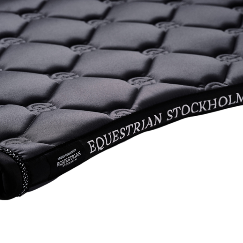 Equestrian Stockholm - Tapis de dressage Winter Shadow gris/ noir