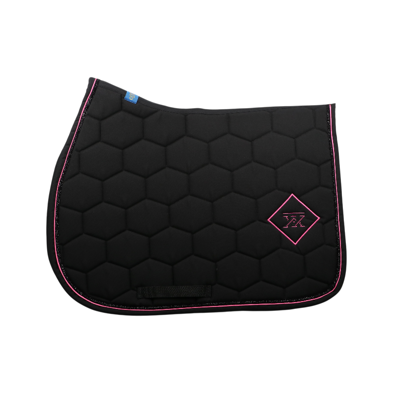 Oxxer - Tapis de selle Accent noir/ fushia | - Ohlala
