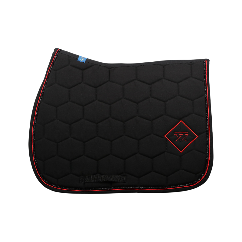 Oxxer - Tapis de selle Accent noir/ rouge | - Ohlala