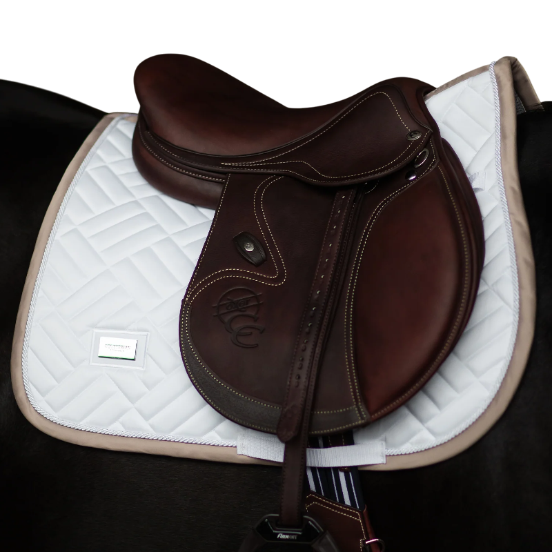 Equestrian Stockholm - Tapis de selle Modern White blanc/ sand