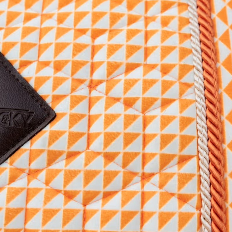 Kentucky Horsewear - Tapis de selle Velvet Printing flags orange
