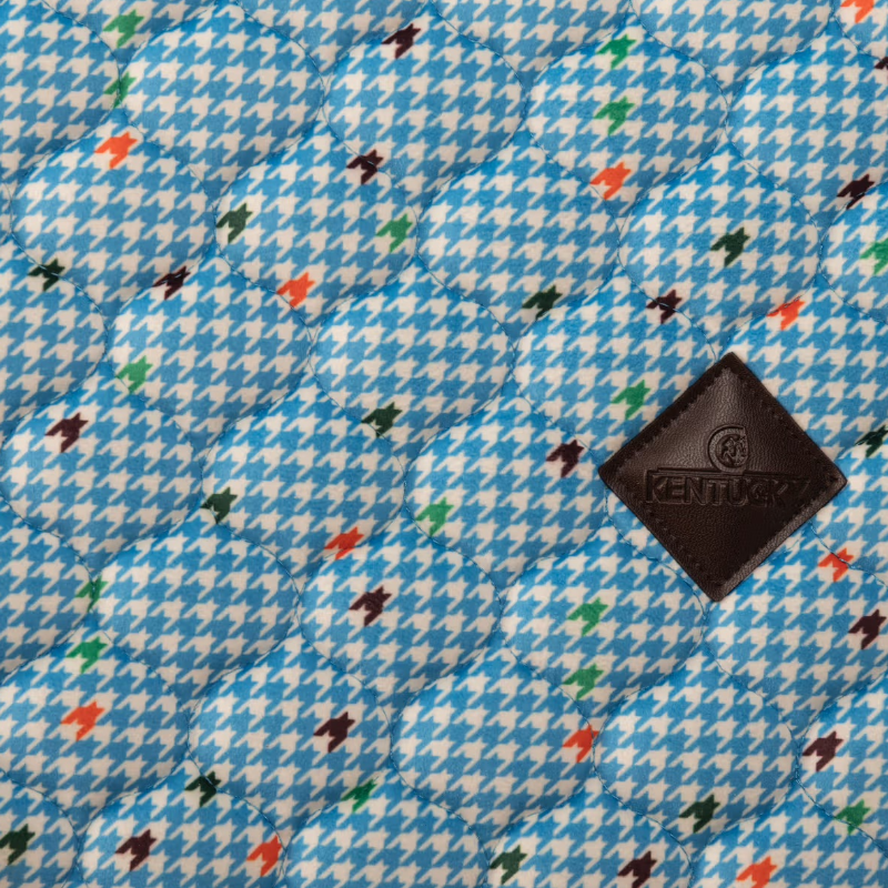 Kentucky Horsewear - Tapis de selle Velvet pied de poule navy colorfull