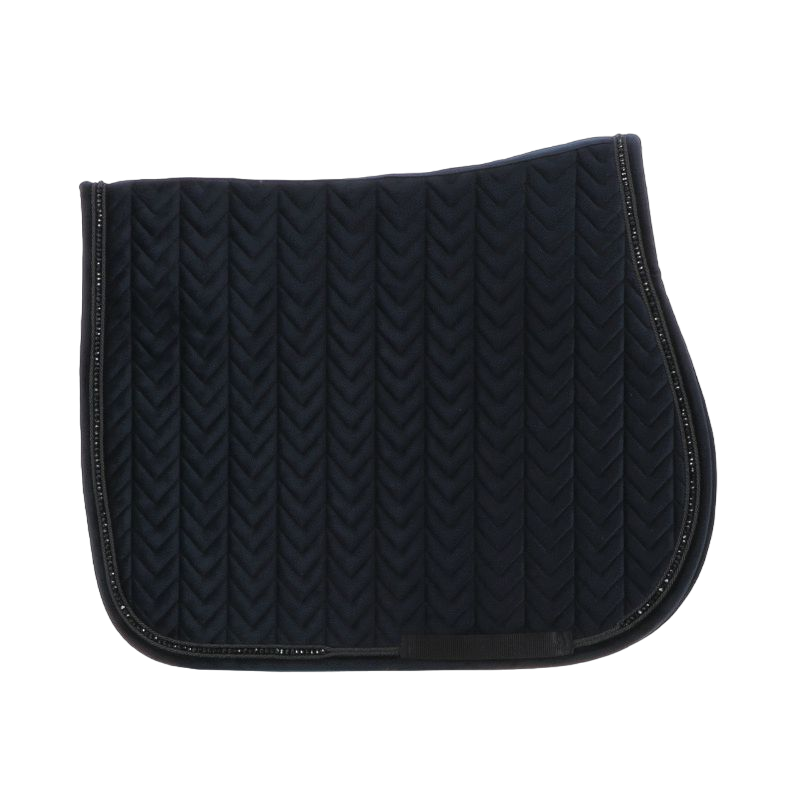 Kentucky Horsewear - Tapis de selle Velvet Pearls jumping noir | - Ohlala