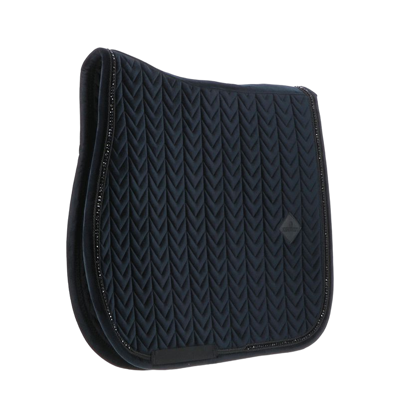 Kentucky Horsewear - Tapis de selle Velvet Pearls jumping noir | - Ohlala